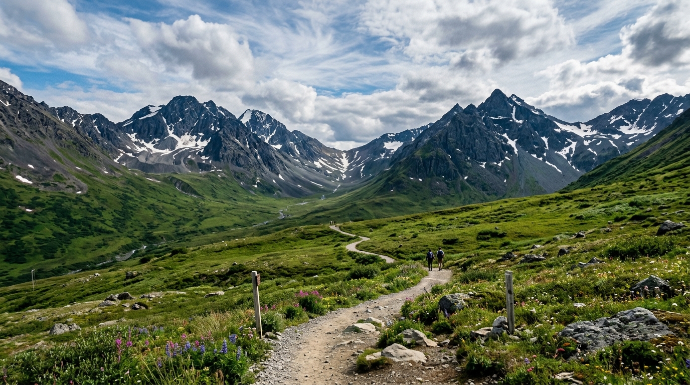 Powerline Pass in Chugach State Park near Anchorage Alaska